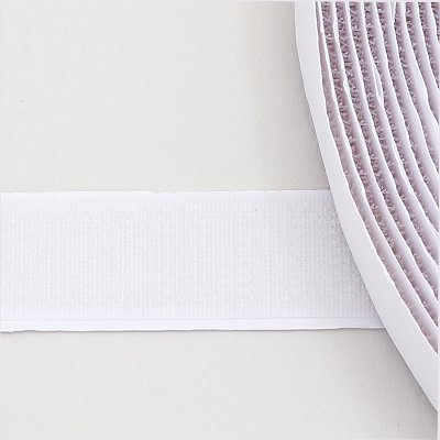 hook tape white, 30 mm