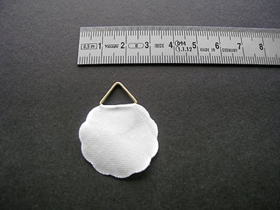 Kalenderaufhänger weiss, 30 mm gummiert, VE 100 Stück