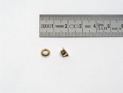eyelet type 24, brass-plated