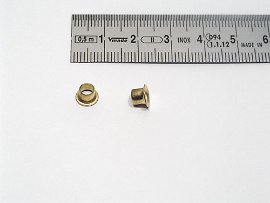 eyelet type , brass-plated