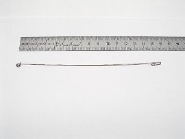 wire sling for labels, knotted