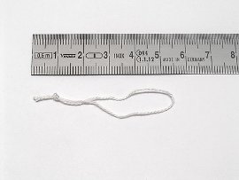 Faden geknüpft, 6/12cm, weiss