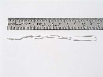 knotted thread, 12/24cm white
