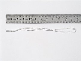 Faden geknüpft, 12/24cm, weiss