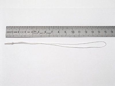 knotted thread, 16/32cm, white