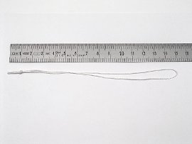 knotted thread, 16/32cm, white