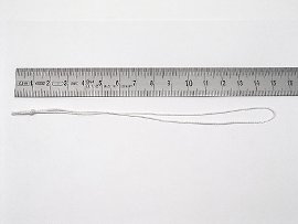 Faden geknüpft, 16/32cm, weiss