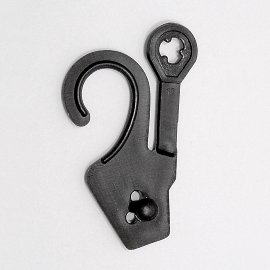 plastic hook, black