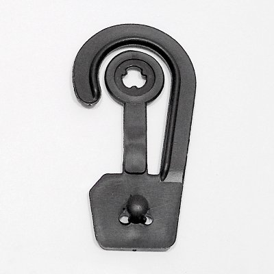 plastic hook, black