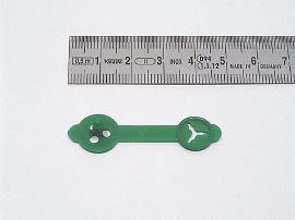 envelope clip green, mm