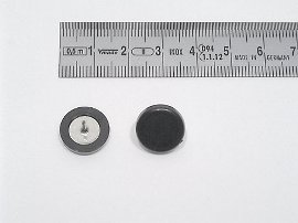 Plakatbutton, Ø mm, Kunststoff, schwarz