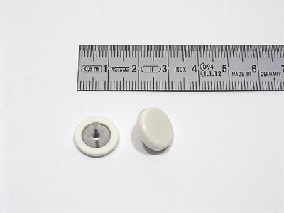 Plakatbutton, Ø 14 mm, Kunststoff, weiß