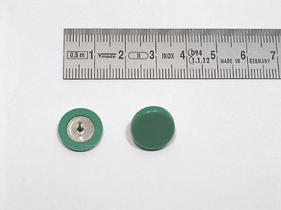 Plakatbutton, Ø 14 mm, Kunststoff, grün