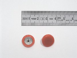 Plakatbutton, Ø mm, Kunststoff, rot