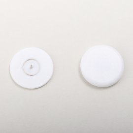 Plakatbutton, Ø mm, Kunststoff, weiß