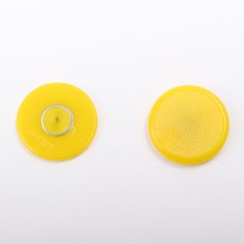 Plakatbutton, Ø mm, Kunststoff, gelb