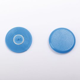 Plakatbutton, Ø mm, Kunststoff, blau