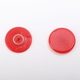 Plakatbutton, Ø mm, Kunststoff, rot