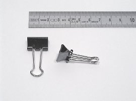 Foldback-Klammer, mm, schwarz, Füllung: bis mm