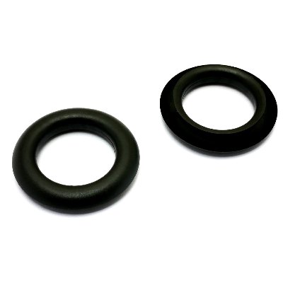 Greiflochringe, schwarz, Kunststoff, Größe: Ø 23,5 mm