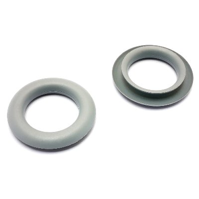 Greiflochringe, grau, Kunststoff, Größe: Ø 23,5 mm