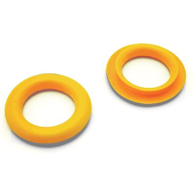 Greiflochringe, gelb, Kunststoff, Größe: Ø 23,5 mm