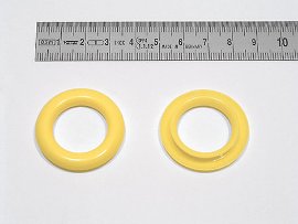 ring for finger hole, yellow,