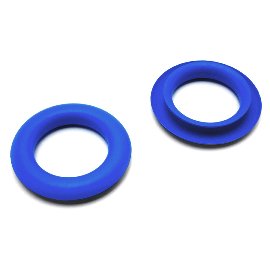 Greiflochringe, blau, Kunststoff, Größe: Ø , mm