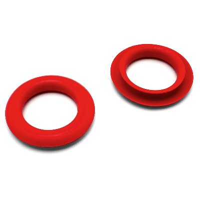 Greiflochringe, rot, Kunststoff, Größe: Ø 23,5 mm