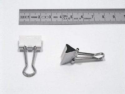 Foldback-Klammer, 19 mm, weiß, Füllung: bis 7 mm