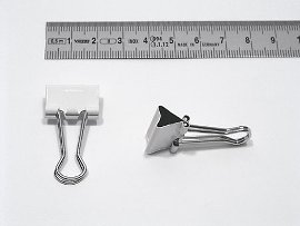 Foldback-Klammer, mm, weiß, Füllung: bis mm