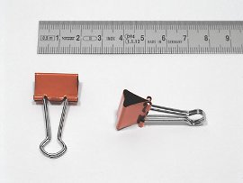 Foldback-Klammer, mm, rot, Füllung: bis mm