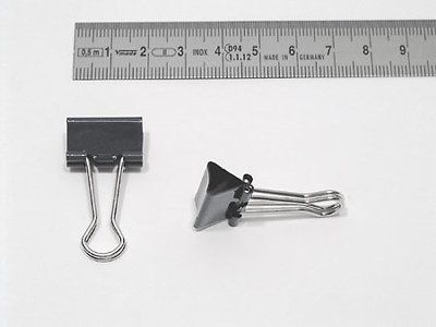 Foldback-Klammer, 19 mm, blau, Füllung: bis 7 mm