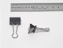 Foldback-Klammer, mm, blau, Füllung: bis mm