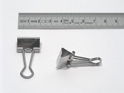 Foldback-Klammer, 19 mm, silber, Füllung: bis 7 mm