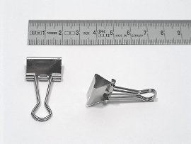 Foldback-Klammer, mm, silber, Füllung: bis mm