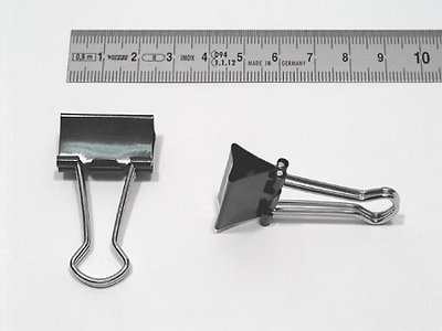 Foldback-Klammer, 25 mm, schwarz, Füllung: bis 9 mm