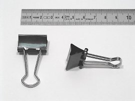 Foldback-Klammer, mm, schwarz, Füllung: bis mm