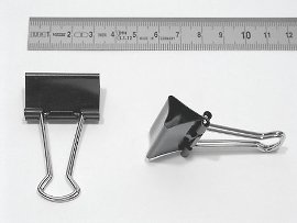 Foldback-Klammer, mm, schwarz, Füllung: bis mm