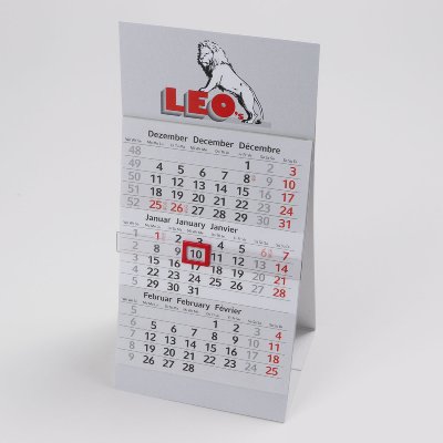 Datumsweiser, Größe 22, rot, Tischkalender, Blockausführung
