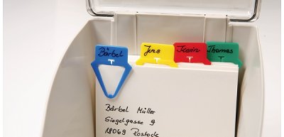 Datumsreiter, Fahne, blau, Größe: 25 mm / 40 mm