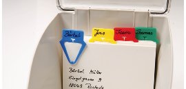Datumsreiter, Fahne, blau, Größe: 25 mm / 40 mm