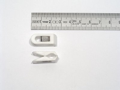 Datumsklammer (Multi Clip), weiß, Größe: 25 mm x 10 mm