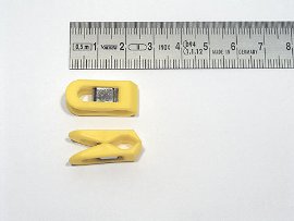 paper clip yellow, plastic