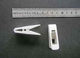 paper clip white, plastic