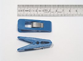 paper clip blue, plastic