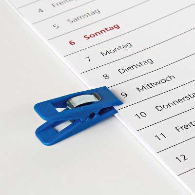 Datumsklammer (Multi Clip), rot, Größe: 50 mm x 15 mm