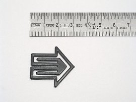 Datumsreiter, Pfeil, schwarz,