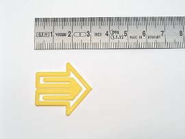 Datumsreiter, Pfeil, gelb, Pfeilbreite: mm