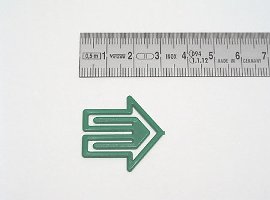 Datumsreiter, Pfeil, grün, Pfeilbreite: mm